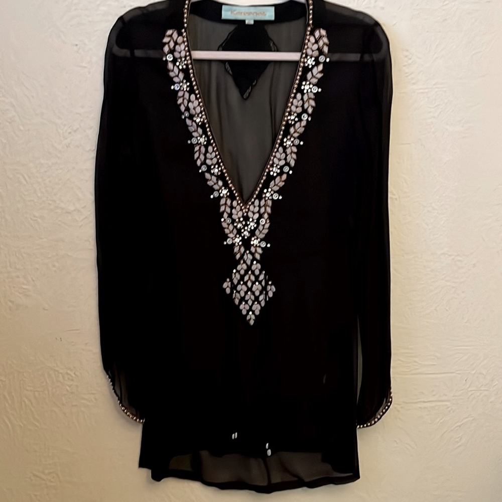 Kareena’s jewel embellished fancy resort wear pool dress sz med